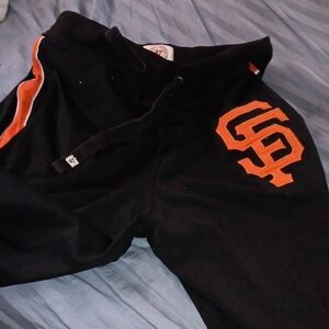 Black and Orange Logo Joggers